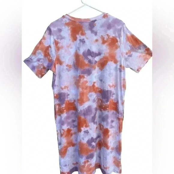 ANYBODY Cozy Knit Luxe T-Shirt Dress Purple Tie Dye size M gently used like new - Picture 5 of 9